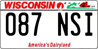 WI license plate 087NSI