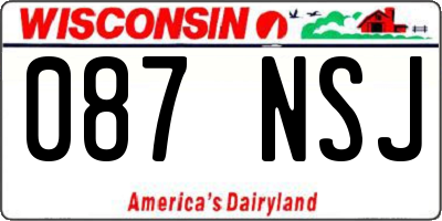WI license plate 087NSJ