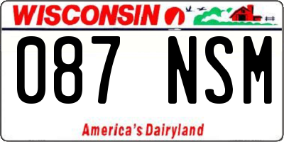 WI license plate 087NSM