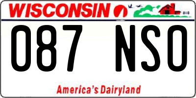 WI license plate 087NSO