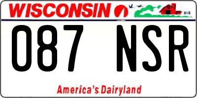 WI license plate 087NSR