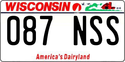 WI license plate 087NSS