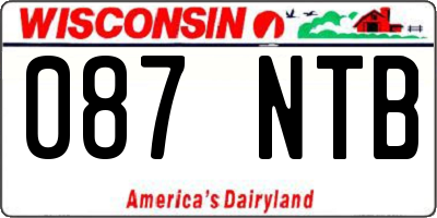 WI license plate 087NTB