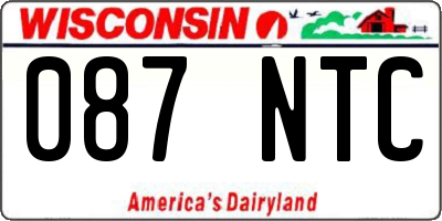 WI license plate 087NTC