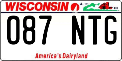 WI license plate 087NTG