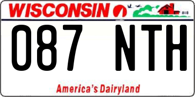WI license plate 087NTH