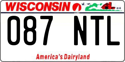 WI license plate 087NTL