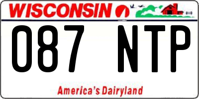 WI license plate 087NTP