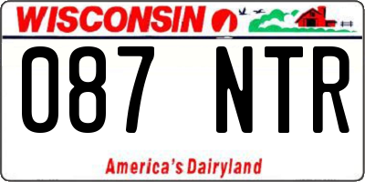 WI license plate 087NTR