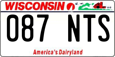 WI license plate 087NTS