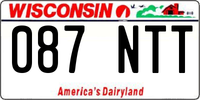 WI license plate 087NTT