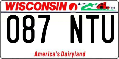 WI license plate 087NTU