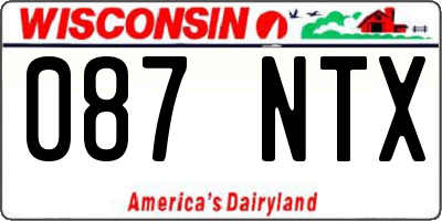 WI license plate 087NTX