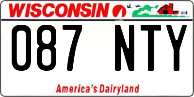 WI license plate 087NTY