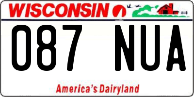 WI license plate 087NUA