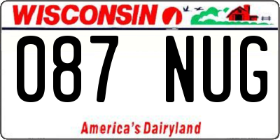 WI license plate 087NUG