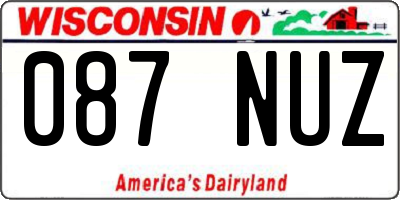 WI license plate 087NUZ
