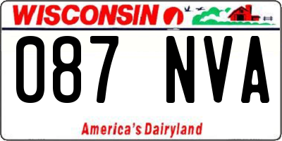 WI license plate 087NVA