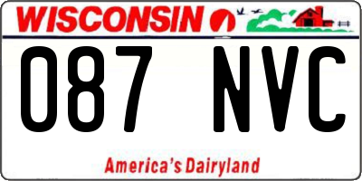 WI license plate 087NVC