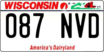 WI license plate 087NVD