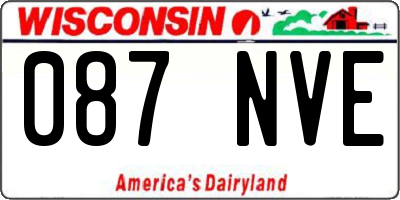 WI license plate 087NVE