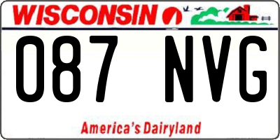 WI license plate 087NVG