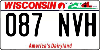 WI license plate 087NVH