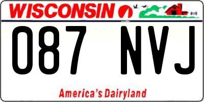 WI license plate 087NVJ