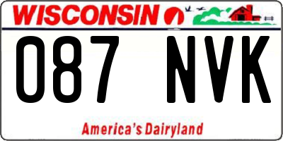 WI license plate 087NVK