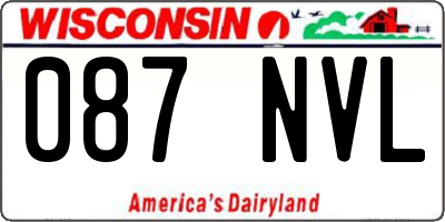 WI license plate 087NVL
