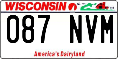 WI license plate 087NVM