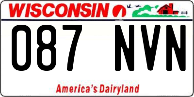 WI license plate 087NVN