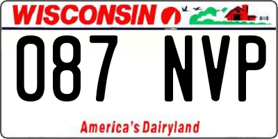WI license plate 087NVP