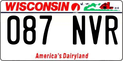 WI license plate 087NVR