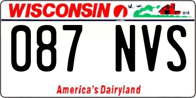 WI license plate 087NVS