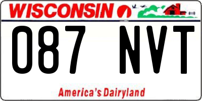 WI license plate 087NVT