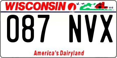 WI license plate 087NVX