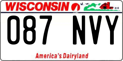 WI license plate 087NVY