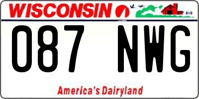 WI license plate 087NWG