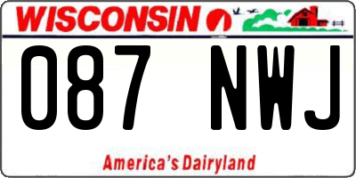 WI license plate 087NWJ