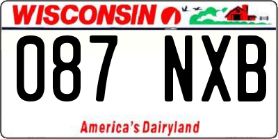 WI license plate 087NXB