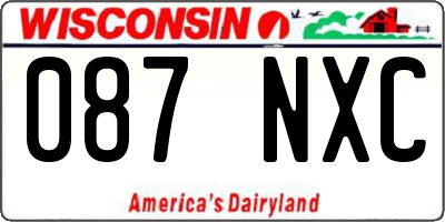 WI license plate 087NXC