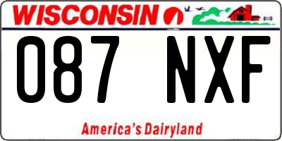 WI license plate 087NXF