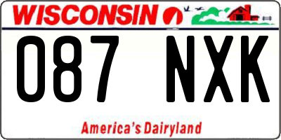 WI license plate 087NXK