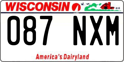 WI license plate 087NXM