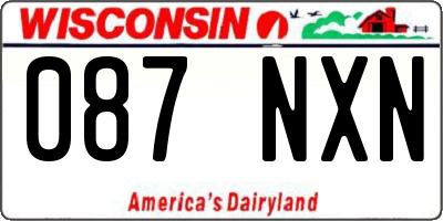 WI license plate 087NXN
