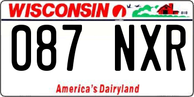 WI license plate 087NXR