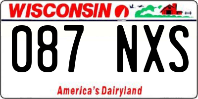 WI license plate 087NXS