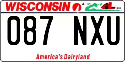 WI license plate 087NXU