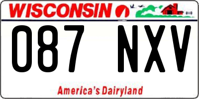 WI license plate 087NXV